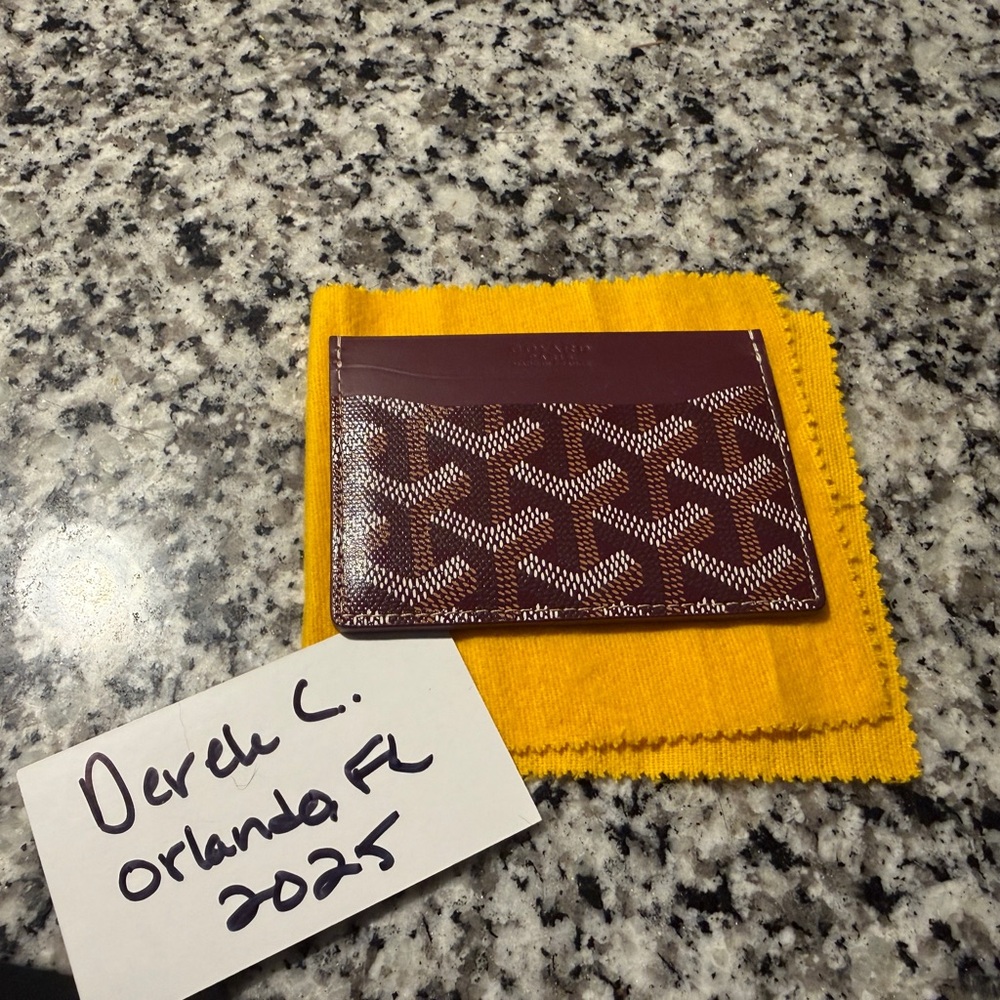 GOYARD Saint Sulpice Card Wallet Burgundy LIKE NEW